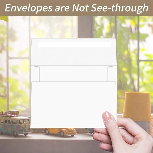 Alt view image 3 of 7 - 200 Packs White A7 Envelopes, 5x7 Envelopes for Invitations, Self Seal for Weddings, Graduation, Baby Shower, Birthday, Greeting Cards