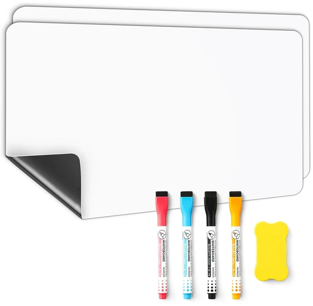 Alt view image 2 of 7 - 2 PCS Magnetic Dry Erase Whiteboard for Fridge, 21"x14" Reuasble & Erasable White Board Sheet for Refrigerator, Freezer - Smooth & Flexible Magnet Blank Notepad for Home, Kitchen Organizer and Planner