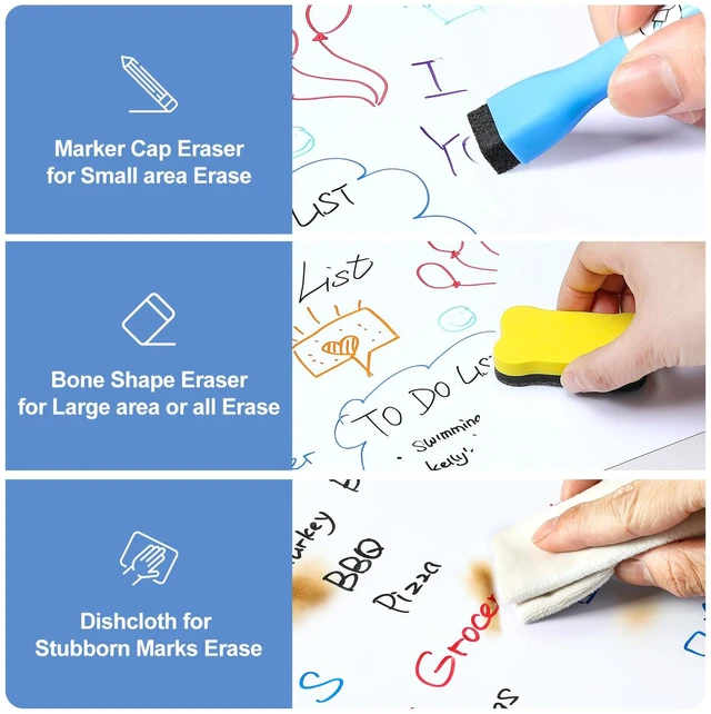 Alt view image 5 of 7 - 2 PCS Magnetic Dry Erase Whiteboard for Fridge, 21"x14" Reuasble & Erasable White Board Sheet for Refrigerator, Freezer - Smooth & Flexible Magnet Blank Notepad for Home, Kitchen Organizer and Planner