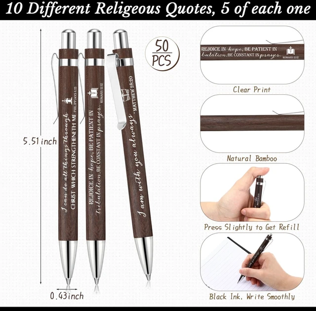 Alt view image 4 of 7 - 100 Pcs/ 50 Set Christian Gift Bulk A5 Spiral Notebook Pen, Black Bible Verse Prayer Journal Bulk Notebooks with Pens Religious Gifts for Women Men Church Pastor Appreciation Gift Halloween