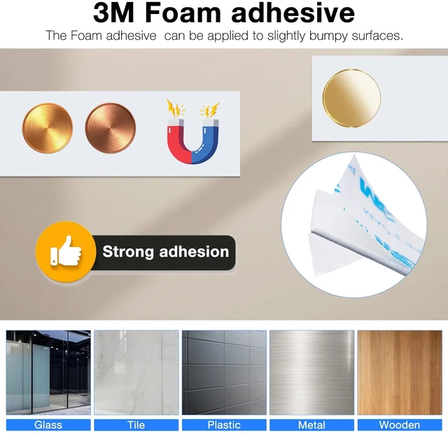 Alt view image 4 of 7 - Bendable Adhesive Metal Tapes for Magnets, (0.5'' Wide x 30 ft Long) Flexible Metal Strips for Magnets, White Ferrous Tape Stick on Wall Can Paired with Magnet Tapes