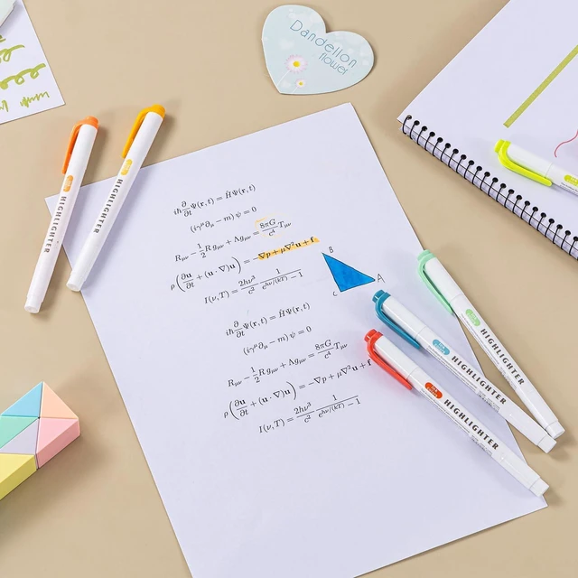Alt view image 7 of 7 - 15 Count Dual-Tip Highlighters, Pastel Colors Fine & Bold Tip, Quick-Dry Non-Bleeding Highlighter Markers for Bible Journaling,School,Office,Notes (15 colors highlighters - Starry Sky Color)