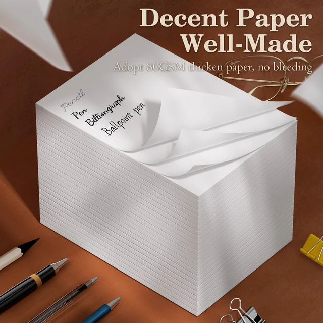 Alt view image 4 of 7 - Notepads 4x6, 24 Pack Small Note Pads, Server Note Pads, Scratch Pads 4x6 White Memo Pads, 4x6 Small Writing Pads White Paper, 50 Sheets per Blank Mini Notepads 4x6 Scratch Paper for School Supplies