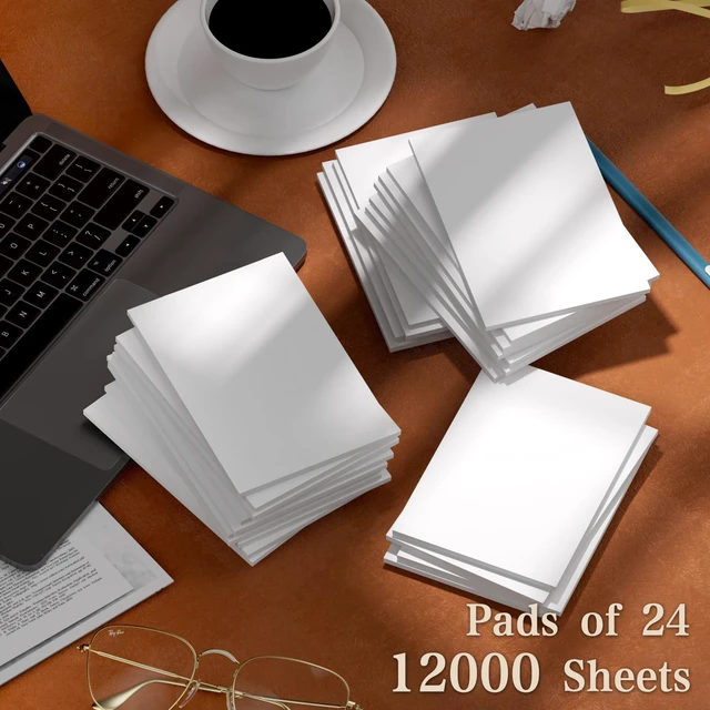 Alt view image 7 of 7 - Notepads 4x6, 24 Pack Small Note Pads, Server Note Pads, Scratch Pads 4x6 White Memo Pads, 4x6 Small Writing Pads White Paper, 50 Sheets per Blank Mini Notepads 4x6 Scratch Paper for School Supplies