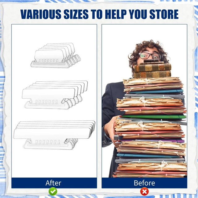 Alt view image 5 of 7 - 200 Pcs 3 1/2 Inch Hanging File Folder Tabs - Plastic, Clear, Insertable for Office, School