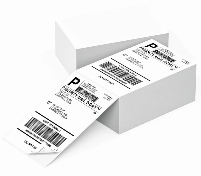 Main image of Genuine 4X6 Thermal Shipping Label 1000 Labels per Stack - 4x6 FanFold Thermal Labels Compatible with Shipping Label Printer, Strong Adhesive Shipping Labels, Commercial Grade