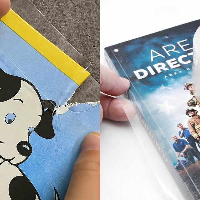 Alt view image 5 of 5 - Clear Book Repair Tape, 2 Inch x 15 Yards Stretchable Polyethylene Book Binding Tape Spines, Covers, Hinges, and Edges. Made in USA