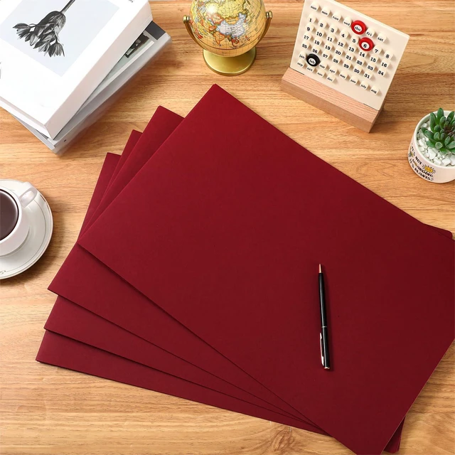 Alt view image 5 of 6 - 40 Pcs 11x17 Inch Pressboard Report Cover, 3" Capacity Presentation Binder Folder with Metal Prong Paper Fastener to Neatly Bind Reports Proposals Transcripts, Other Documents (Burgundy)