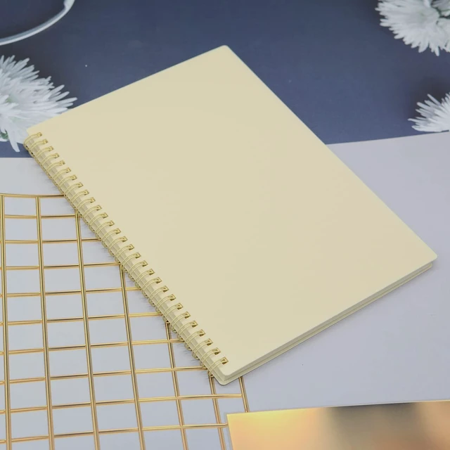 Alt view image 6 of 7 - Spiral Notebook, 4 Pcs 10.5 Inch x 7.45 Inch B5 Thick Plastic Hardcover 7mm College Ruled 4 Color 80 Sheets -160 Pages Journals for Study, Work, Travel and Notes (B5, 4 Pcs Light Color)