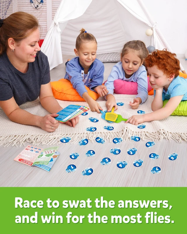 Alt view image 2 of 7 - Math Counting Game, Math Manipulative Learning Swat The Fly Cards, Practice with Addition, Subtraction, Multiplication & Division, 1st 2nd & 3rd Grade Educational Toy for Homeschool