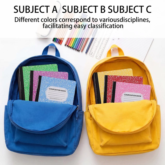 Alt view image 4 of 7 - 24 Pcs Composition Notebook Bulk for School, Wide Ruled Notebooks 9-3/4 x 7-1/2", 60 sheets/120 pages, Colorful Marble Notebooks for School Class Notes Homework Office