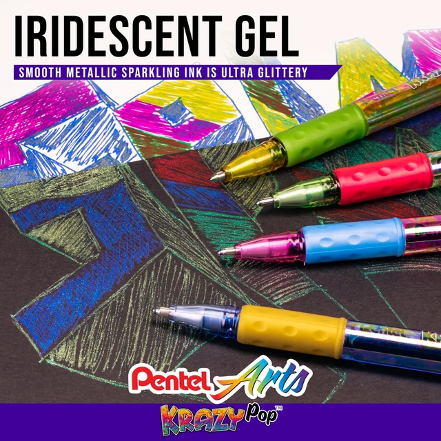 Alt view image 3 of 6 - Sparkle and Krazy Pop, Metallic Gel Ink Pen, (1.0mm), Bold Line, Assorted Ink Colors, 12 count (K91BP12M)