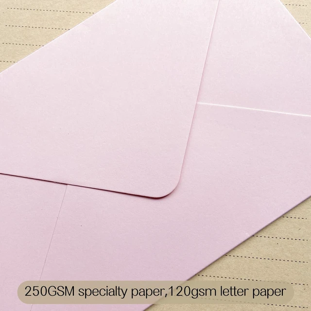 Alt view image 4 of 7 - Premium Velvet-Touch Stationery Set - Unique Design with 24 Writing Sheets, 12 Envelopes (4x6) - Elegant Writing Kit for Love Letters & Party Invitations (Pink)