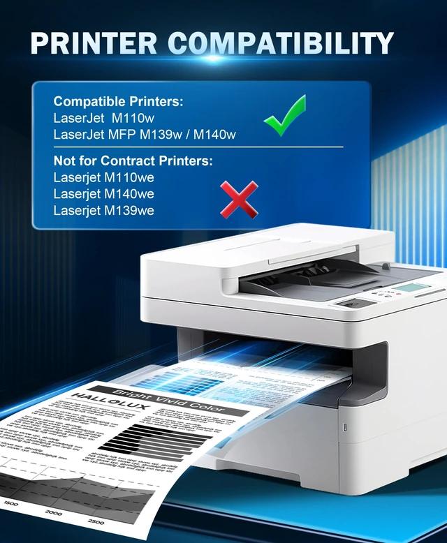 Alt view image 2 of 7 - 141A Toner Cartridge (with Chip) Compatible Replacement for HP 141A Black LaserJet Toner Cartridge W1410A 141X for HP LaserJet M110w MFP M139w M140w Printer Ink (Black 2 Pack)