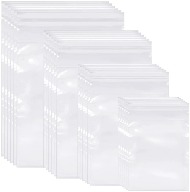 Main image of 600 Pcs Cello Bags, 9''x12'', 10''x13'', 11''x14", 12''x15" Clear Plastic Cellophane Bags, Self Adhesive Resealable for Shipping Clothes, Poly Packaging Bulk for Art Prints Business