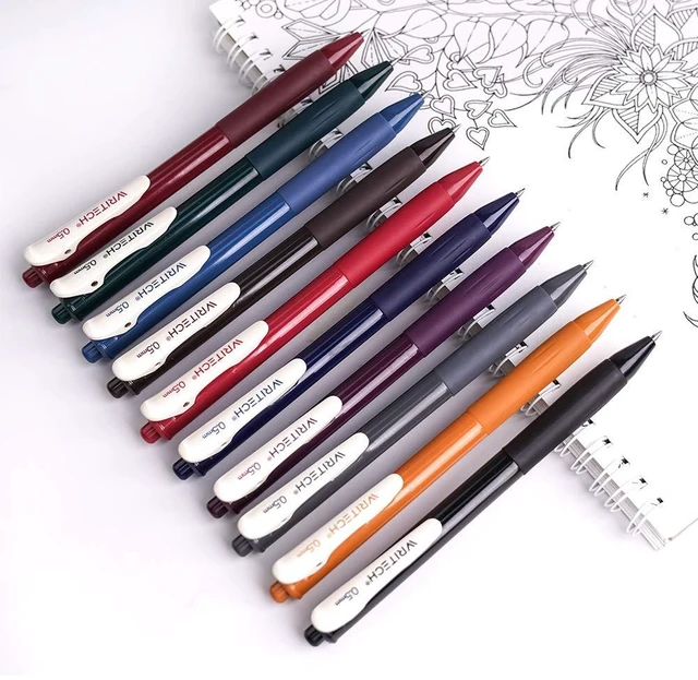 Alt view image 4 of 7 - Retractable Gel Pens Quick Dry Ink Pens Fine Point 0.5mm 10 Assorted Unique Vintage Colors For Journaling Drawing Doodling and Notetaking (Vintage 1)