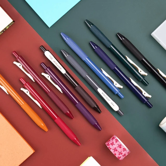 Alt view image 5 of 7 - Retractable Gel Pens Quick Dry Ink Pens Fine Point 0.5mm 10 Assorted Unique Vintage Colors For Journaling Drawing Doodling and Notetaking (Vintage 1)