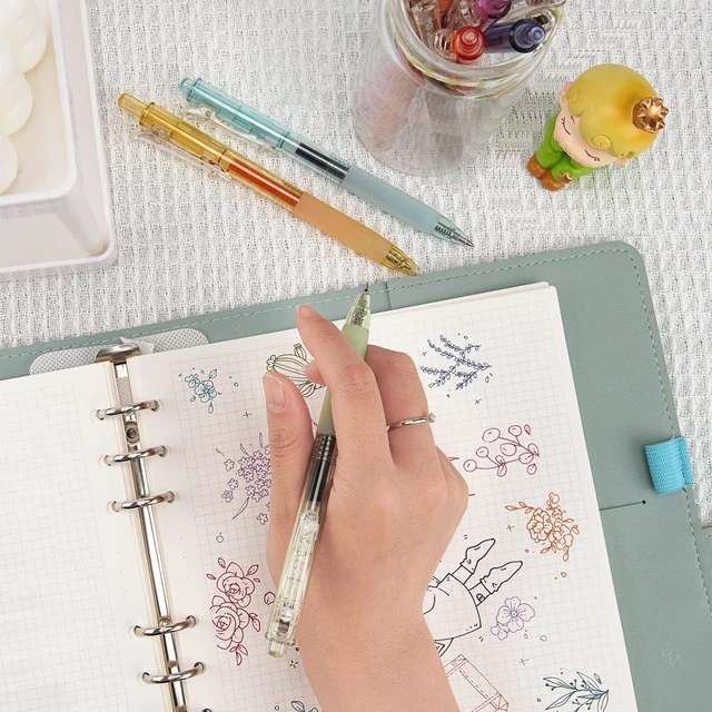 Alt view image 6 of 7 - Retractable Gel Pens Quick Dry Ink Pens 0.5mm Bullet Multicolor For Journaling, Drawing, Doodling, and Notetaking (Multicolor)