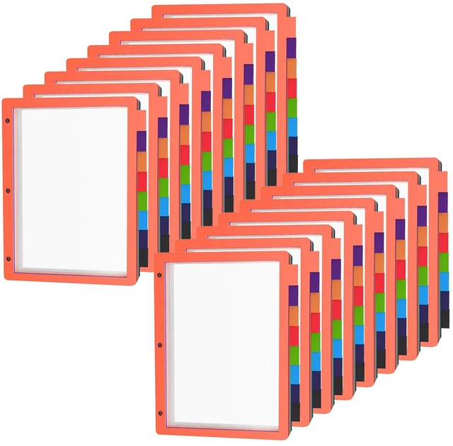 Main image of 96Pcs/12 Set 8 Tab Dividers for 3 Ring Binder, Binder Dividers with Tabs Clear Color, Binder Dividers, Page Folder Dividers, Plastic, Tabbed File Dividers with Tabs, Three Ring Binder Index Dividers