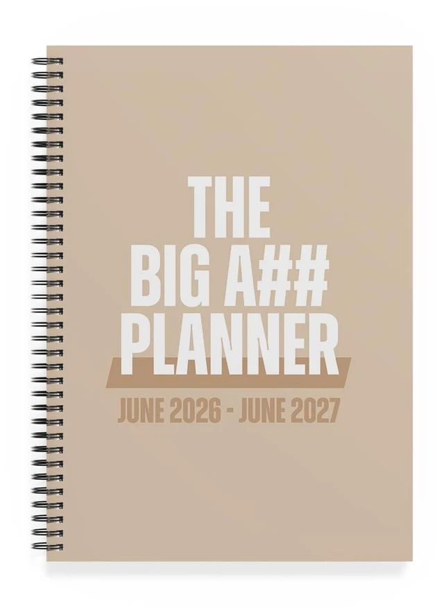 Main image of Academic Year Monthly Planner 20262027 Mobile Desktop Calendar Fold-Out Design Labels Included 11x14" Expands to 22x14" Neutral
