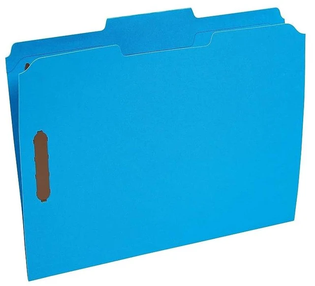 Alt view image 2 of 7 - Reinforced Tab Fastener Folder, Letter, Assorted Colors, 50/Bx Durable pressboard construction for secure, long-lasting document filing