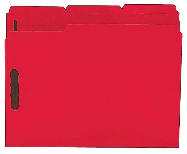 Alt view image 5 of 7 - Reinforced Tab Fastener Folder, Letter, Assorted Colors, 50/Bx Durable pressboard construction for secure, long-lasting document filing
