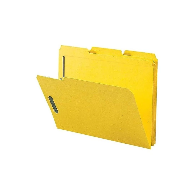 Alt view image 6 of 7 - Reinforced Tab Fastener Folder, Letter, Assorted Colors, 50/Bx Durable pressboard construction for secure, long-lasting document filing