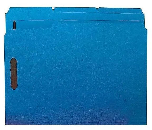 Alt view image 7 of 7 - Reinforced Tab Fastener Folder, Letter, Assorted Colors, 50/Bx Durable pressboard construction for secure, long-lasting document filing