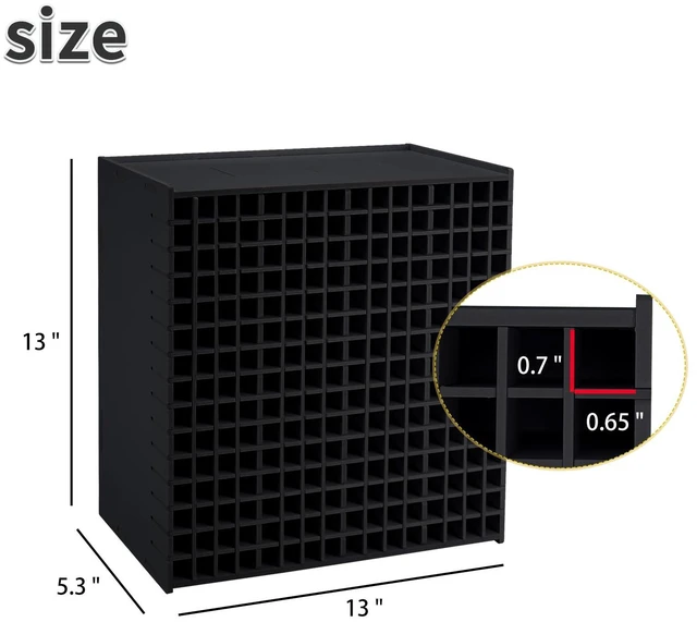 Alt view image 2 of 6 - Marker Pen Organizer Holder for 240 Markers Black Craft Art Supply Storage Rack, Desktop Art Marker Pens Colored Pencils Holder Storage Case for Home Classroom Office