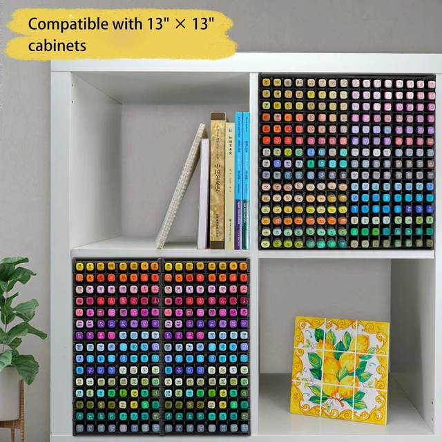 Alt view image 6 of 6 - Marker Pen Organizer Holder for 240 Markers Black Craft Art Supply Storage Rack, Desktop Art Marker Pens Colored Pencils Holder Storage Case for Home Classroom Office
