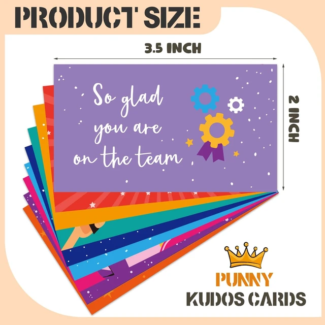 Alt view image 2 of 7 - Employee Appreciation Cards Kudos Notes Motivational Blank,Classic 12 Designs for Coworker Recognition, Gratitude Cards Bulk, Encouragement Notes for Teacher Team, Blank Back for Messages