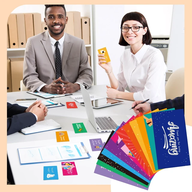 Alt view image 4 of 7 - Employee Appreciation Cards Kudos Notes Motivational Blank,Classic 12 Designs for Coworker Recognition, Gratitude Cards Bulk, Encouragement Notes for Teacher Team, Blank Back for Messages