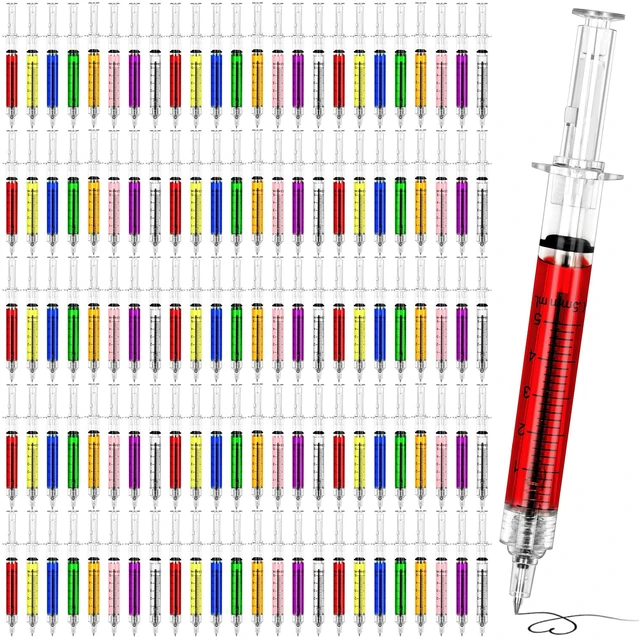 Main image of 120PCS Syringe Pens Bulk, Fun Ballpoint Pens, Black Ink Pens for Nurses 8 Assorted Colors, 5" Ballpoint Pens, Novelty Design, Black Ink Writing Pens, Nurse Week Gifts, Nursing School Supplies