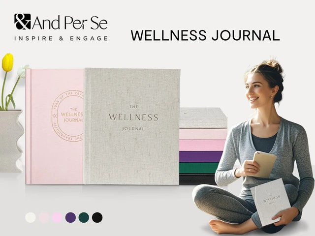Alt view image 7 of 7 - Wellness Journal, Self Care & Daily Journal for Women, Mental Health Planner with Habit Tracker, Diet & Goals, Undated, Gift-Ready (Forest Green) (Pack of 2)