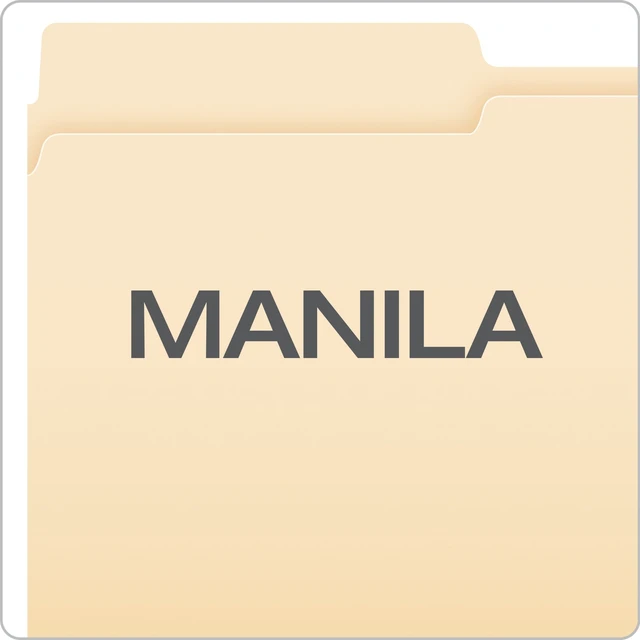 Alt view image 3 of 6 - File Folders, Letter Size, Manila, 1/2 Cut, 100/BX (752 1/2), Letter (Pack of 5)