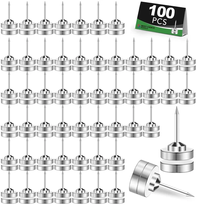 Main image of 100P Magnetic Pushpin Magnetic Clips Magnet Thumb Tacks Magnet Tacks Push Pins for Cork Board Wall Bulletin Board Photo Wall