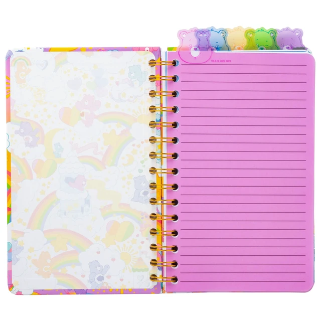 Alt view image 3 of 7 - Care Bears Spiral Tabbed Notebook Featuring Grumpy Bear, Share Bear, Tenderheart Bear, Cheer Bear, Bedtime Bear, and Good Luck Bear, 8 x 5