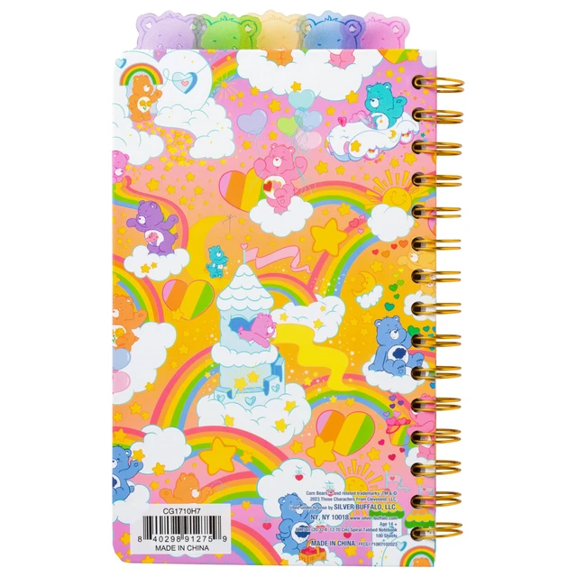 Alt view image 2 of 7 - Care Bears Spiral Tabbed Notebook Featuring Grumpy Bear, Share Bear, Tenderheart Bear, Cheer Bear, Bedtime Bear, and Good Luck Bear, 8 x 5