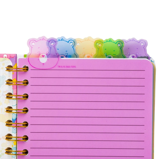 Alt view image 7 of 7 - Care Bears Spiral Tabbed Notebook Featuring Grumpy Bear, Share Bear, Tenderheart Bear, Cheer Bear, Bedtime Bear, and Good Luck Bear, 8 x 5