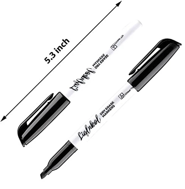 Alt view image 6 of 6 - Dry Erase Markers Bulk, 144 Pack Black Whiteboard Markers, Chisel Point Low Odor Dry Erase Markers for School Office Home