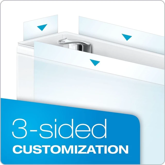 Alt view image 6 of 7 - 11-Inch x 17-Inch ClearVue Slant-D Ring Binder, 3-Inch, White (22142V3)