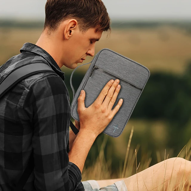 Alt view image 3 of 6 - Bible Cover for Women Men with Leather Bookmark Book Carrying Cases Church Bag for Outdoor Protective
