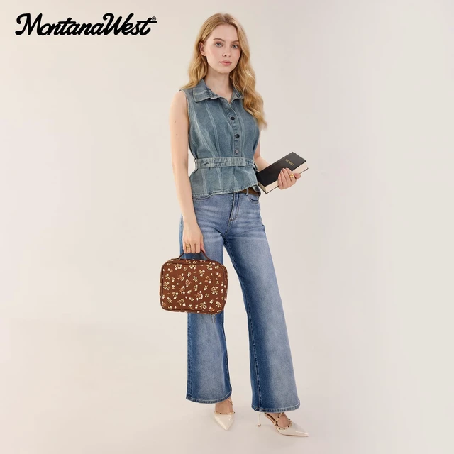 Alt view image 2 of 7 - Bible Cover for Women Men with Leather Bookmark Book Carrying Cases Church Bag for Outdoor Protective