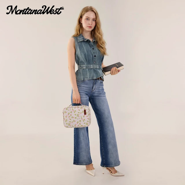 Alt view image 2 of 7 - Bible Cover for Women Men with Leather Bookmark Book Carrying Cases Church Bag for Outdoor Protective