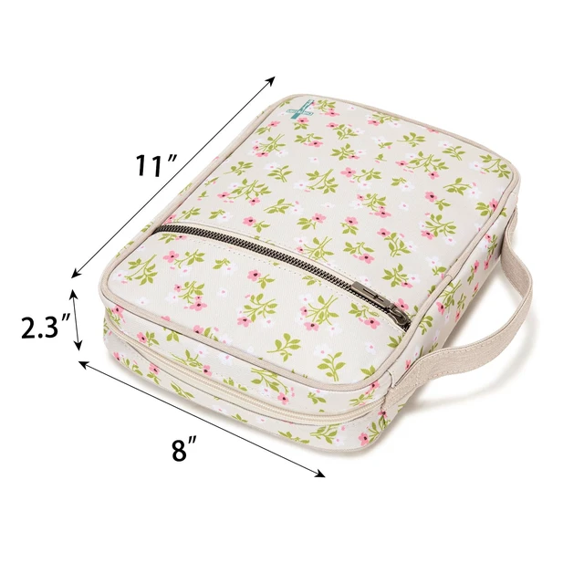 Alt view image 5 of 7 - Bible Cover for Women Men with Leather Bookmark Book Carrying Cases Church Bag for Outdoor Protective