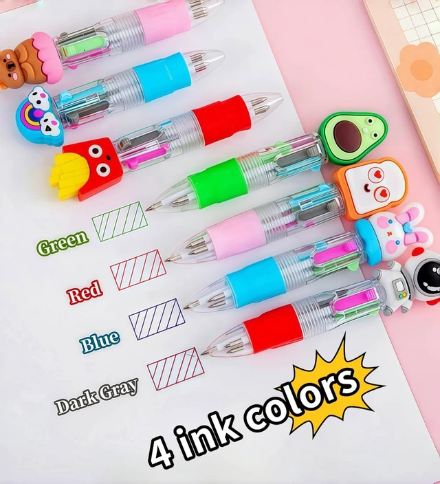 Alt view image 4 of 6 - 60 Pack Mini 4-in-1 Multicolor Ballpoint Pens, Teacher Reward Pens Party Favors, Birthday Gifts, Fun Back to School Supplies for Students, Teachers, Goodie Bag Fillers, Assorted Styles