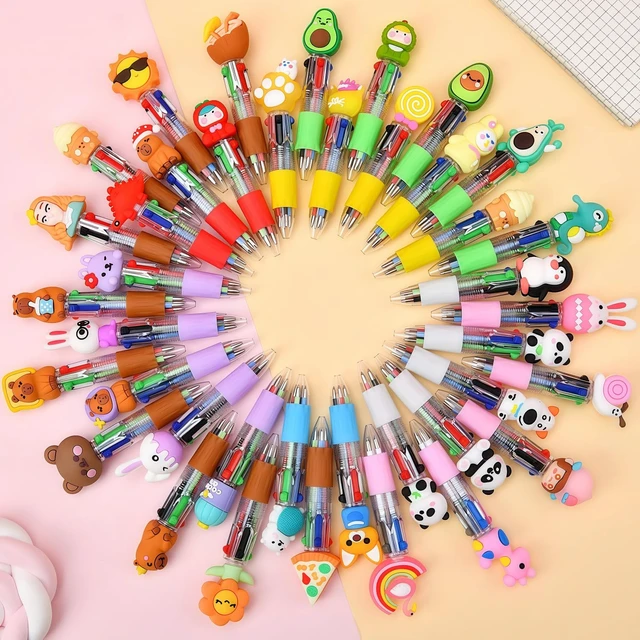 Alt view image 5 of 6 - 60 Pack Mini 4-in-1 Multicolor Ballpoint Pens, Teacher Reward Pens Party Favors, Birthday Gifts, Fun Back to School Supplies for Students, Teachers, Goodie Bag Fillers, Assorted Styles