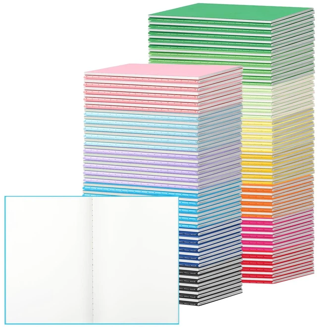 Main image of 150 Pack Mini Pocket Colorful Blank Notebook Bulk, 3.5x5.5 Journals Bulk Small Notebooks, 30 Sheets/60 Pages, Mini Notebooks for Travelers, Students, School Supplies(Blank-150 pack, 15 Colors)