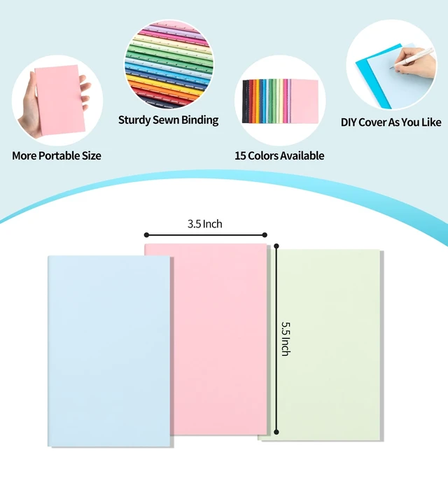 Alt view image 2 of 7 - 150 Pack Mini Pocket Colorful Lined Notebook Bulk, 3.5x5.5 Journals Bulk Small Notebooks, 30 Sheets/60 Pages, Mini Notebooks for Travelers, Students, School Supplies(Lined-150 pack, 15 Colors)