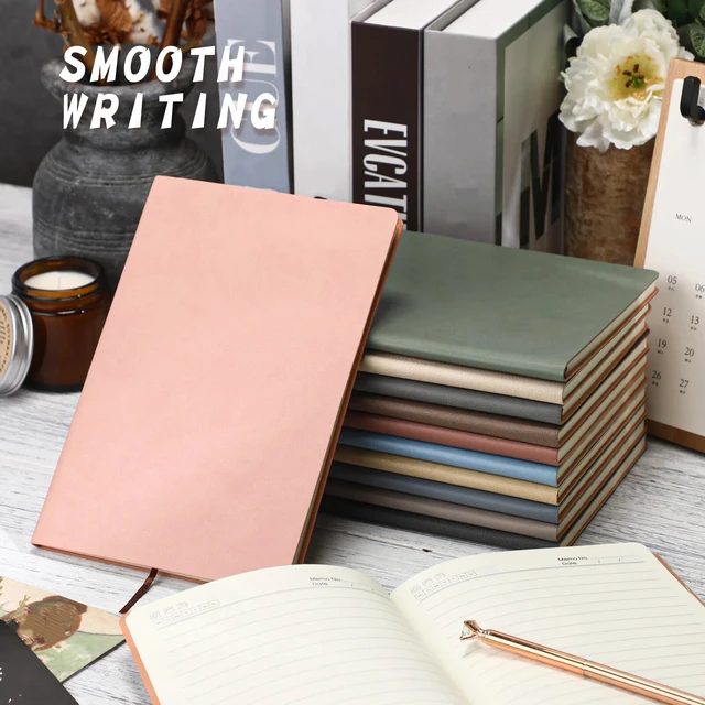 Alt view image 7 of 7 - 24 Pcs A5 PU Leather Notebooks for Back to School,Morandi Color Journals with 128 Lined Pages, Lay-flat Binding and Blank PU Covers for Laser Engraving, Office Supplies and School Gifts
